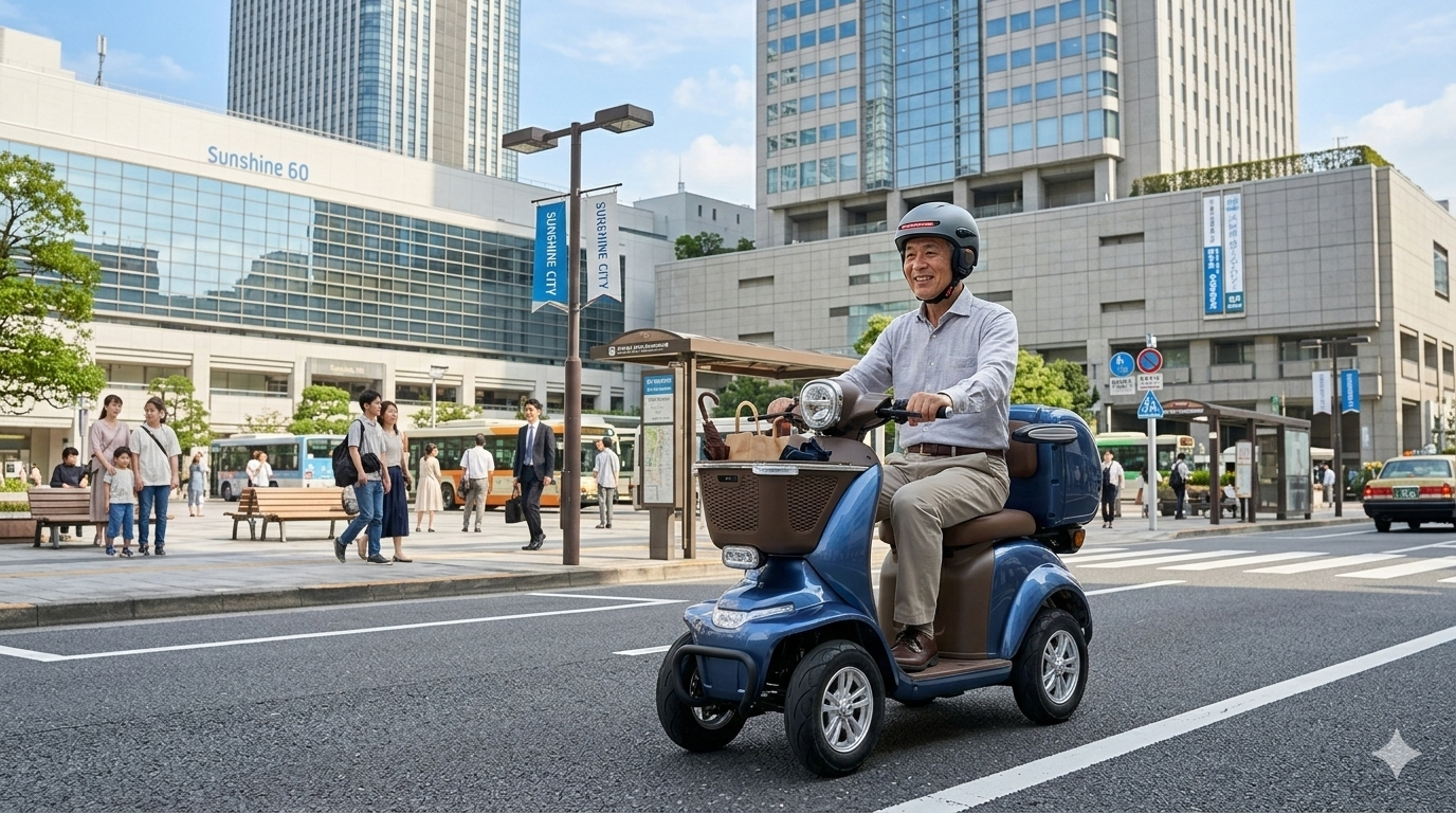 豊島区で免許返納後の移動不安を解決する特定小型原付「コアライトD4」が、あなたの新しい生活の足になります。