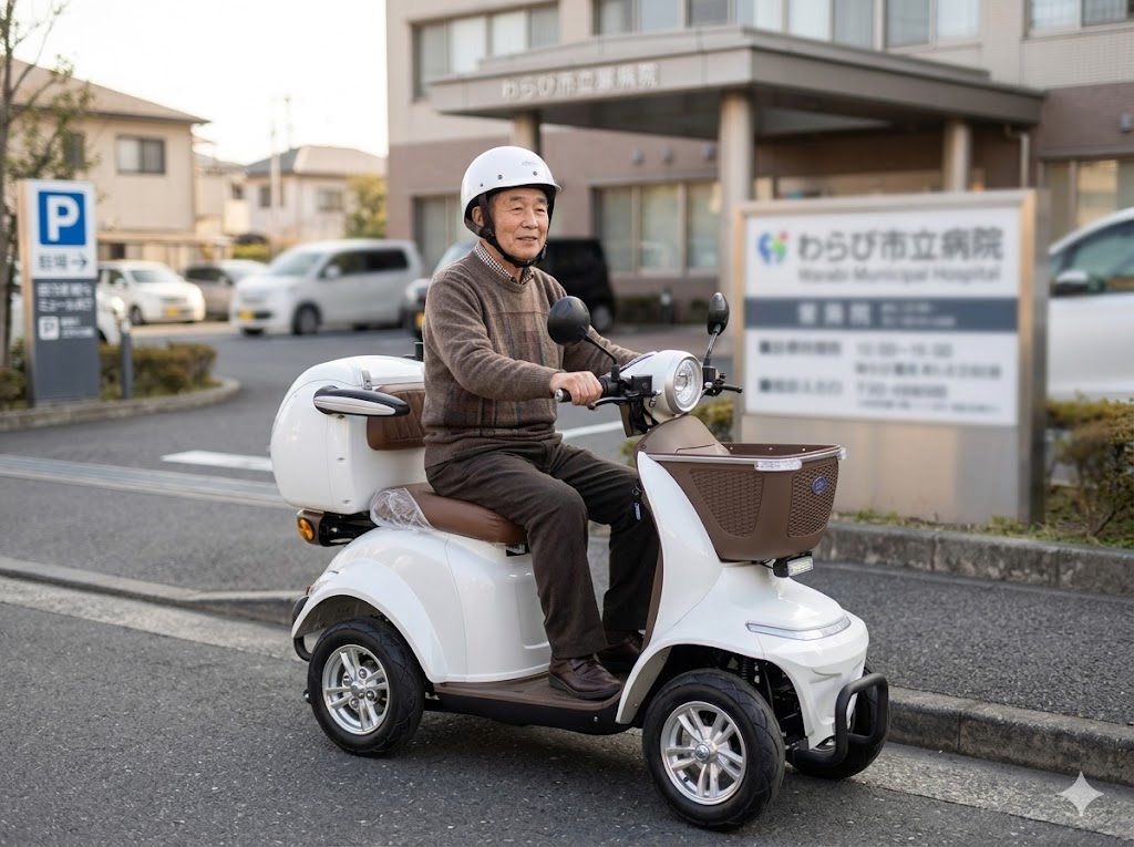 蕨市では免許返納後も安心して暮らせる。コアライトD4が親の外出を支え、家族の負担を軽減します。